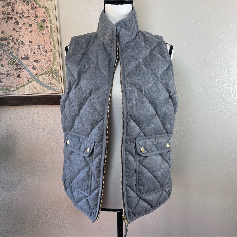 J.Crew Grey puffer vest